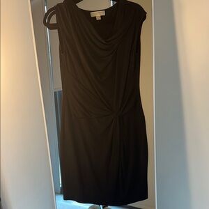 Michael by Michael Kors M Elegant Black Draped Dress